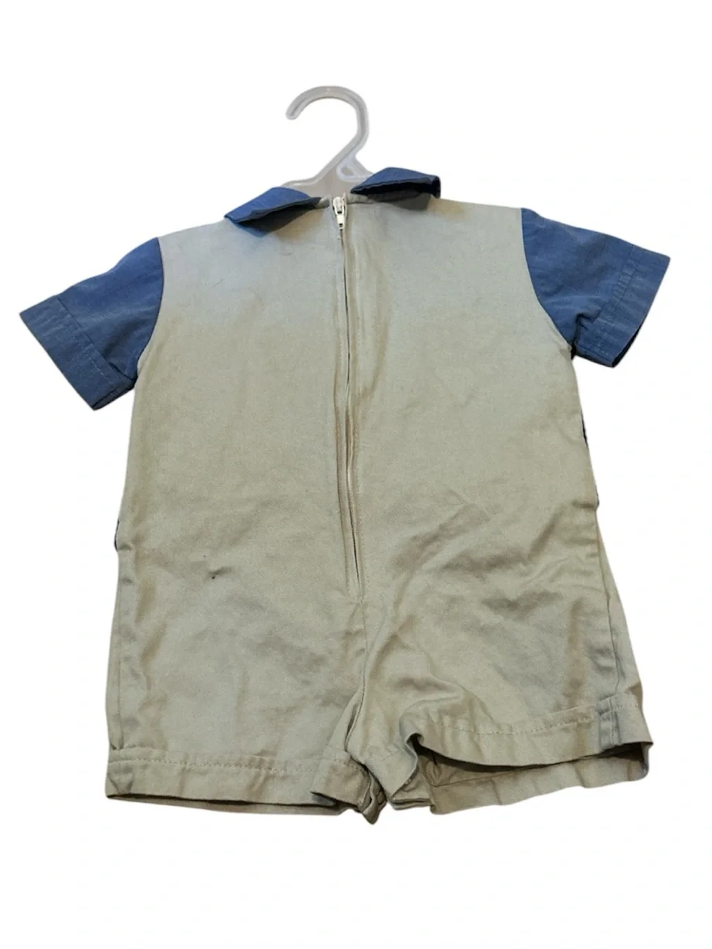 Vintage Baby Togs Boy’s Nautical One Piece with Tie & Vest Sailboats Preppy 12M